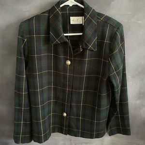 Vintage Kathie Lee Collection multicolor Clan Wallace Button Down Jacket/Coat